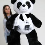Плюшевая панда чёрно белая